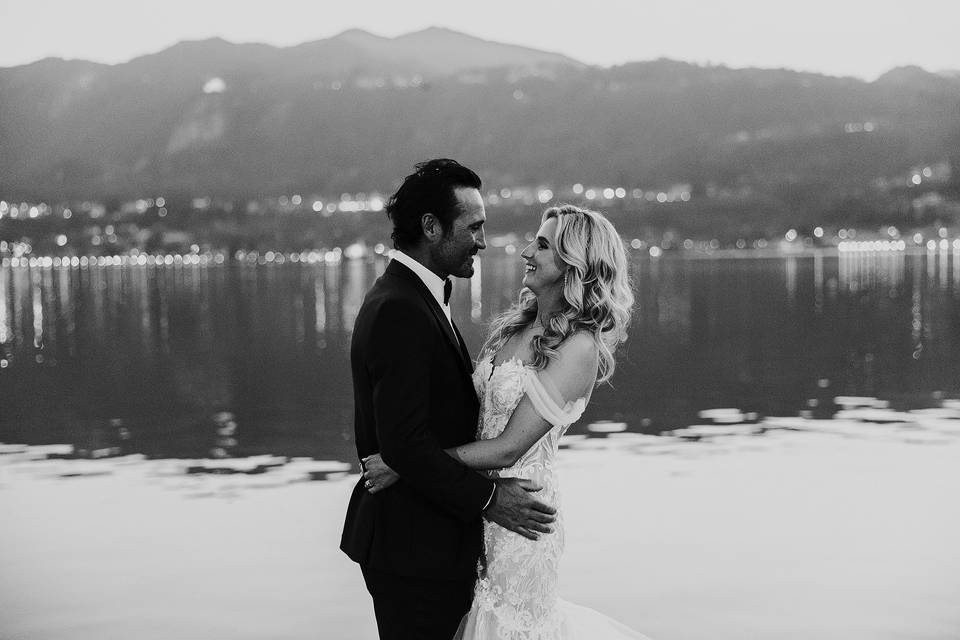 Bride & groom Lake Orta