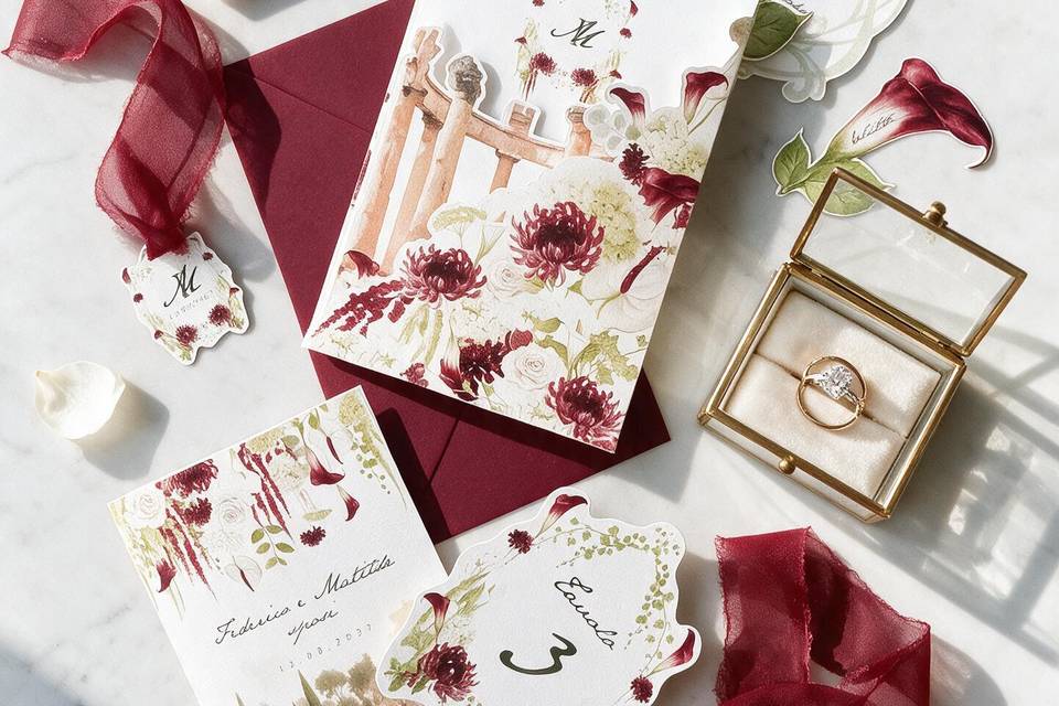 Burgundy & Olive Green