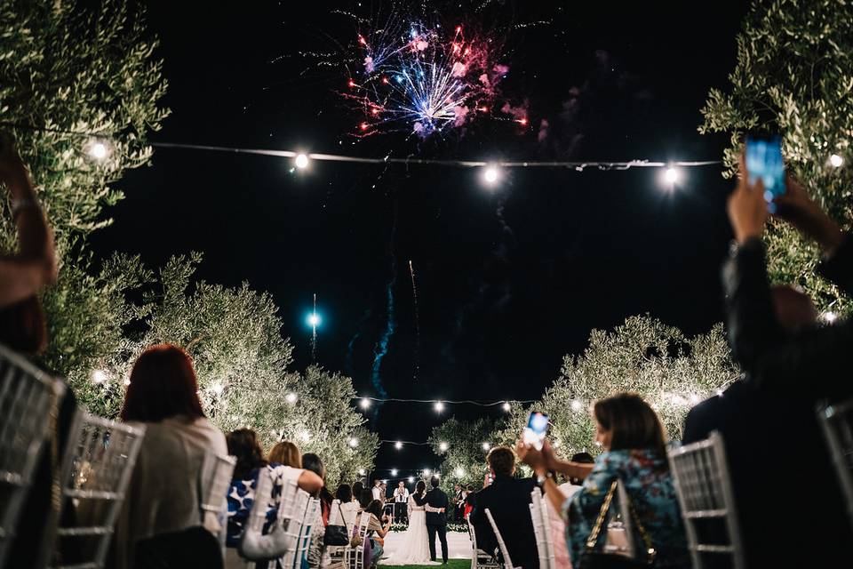 Fuochi d' artificio a sorpresa