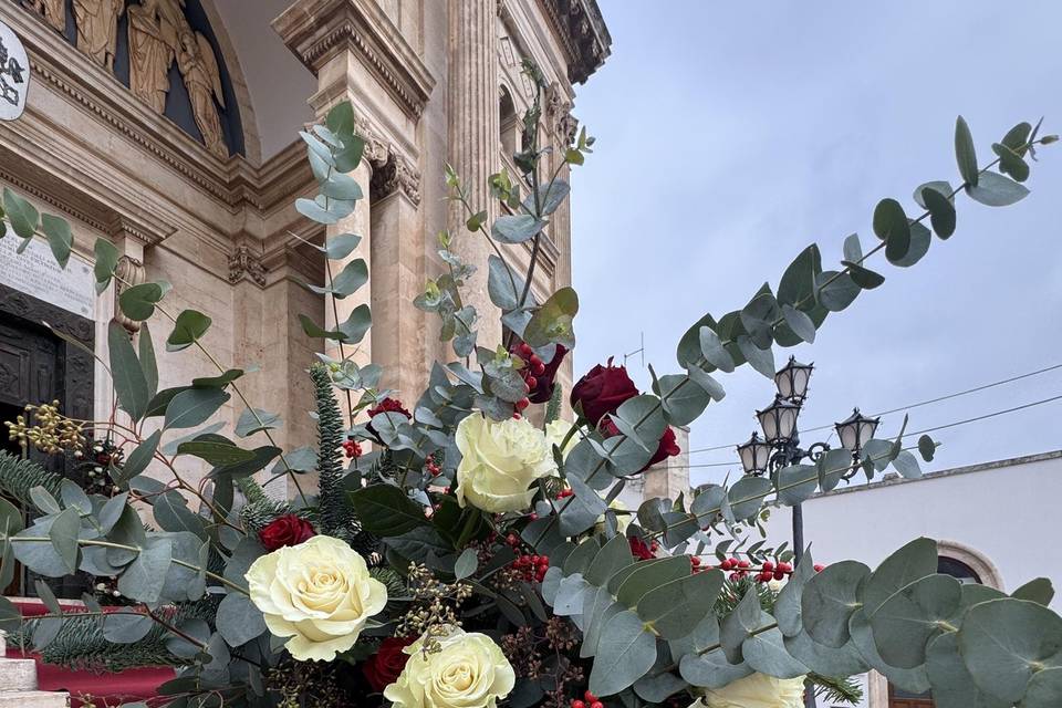 Allestimento floreale natalizi