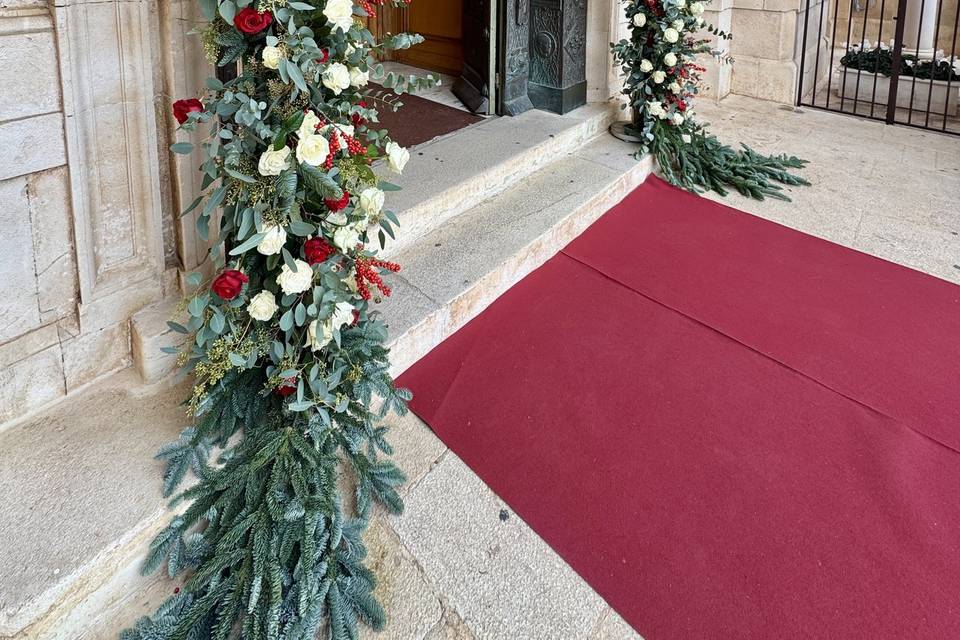 Allestimento floreale natalizi
