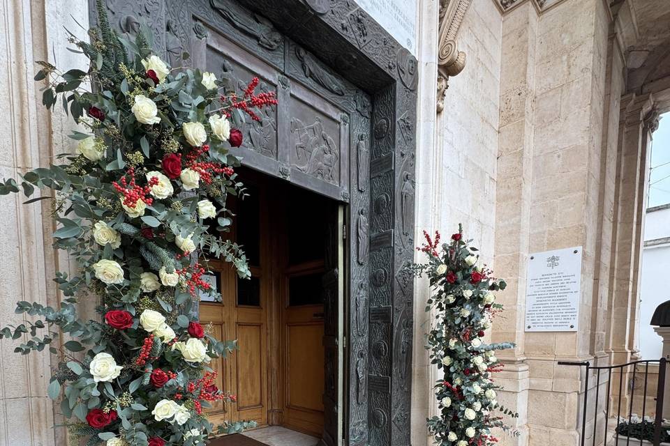 Allestimento floreale natalizi