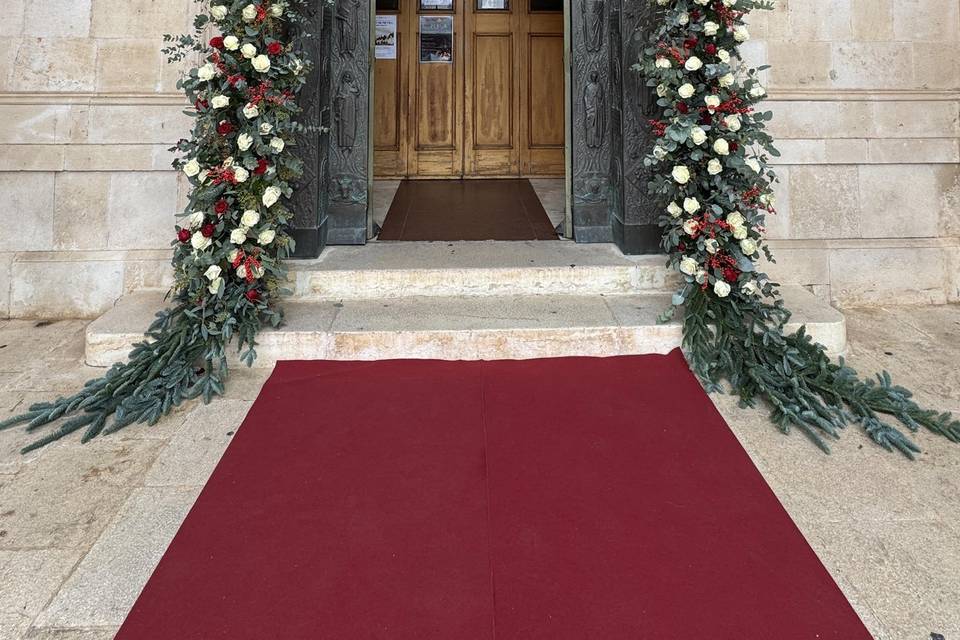 Allestimento floreale natalizi