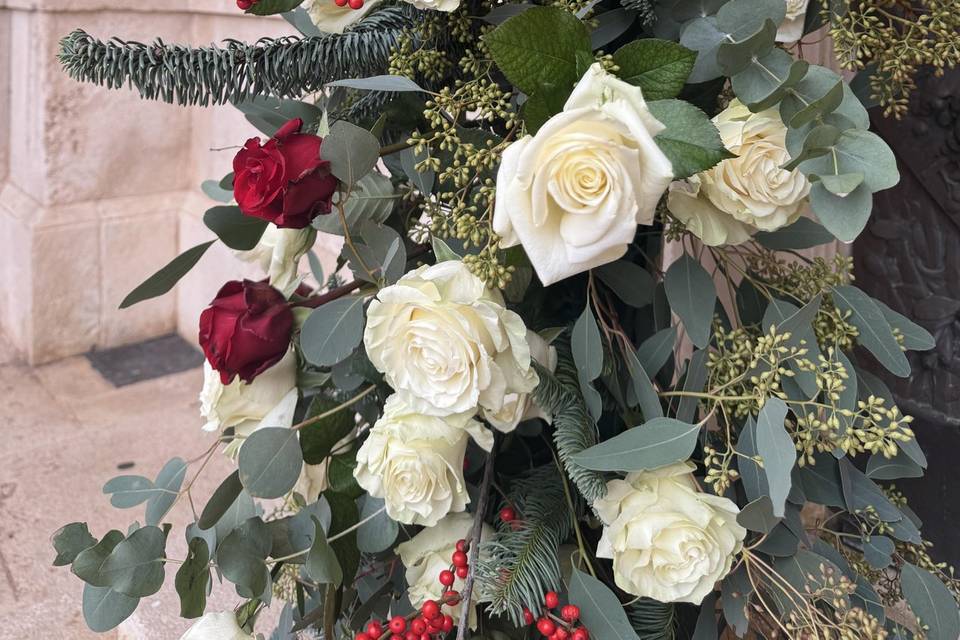 Allestimento floreale natalizi