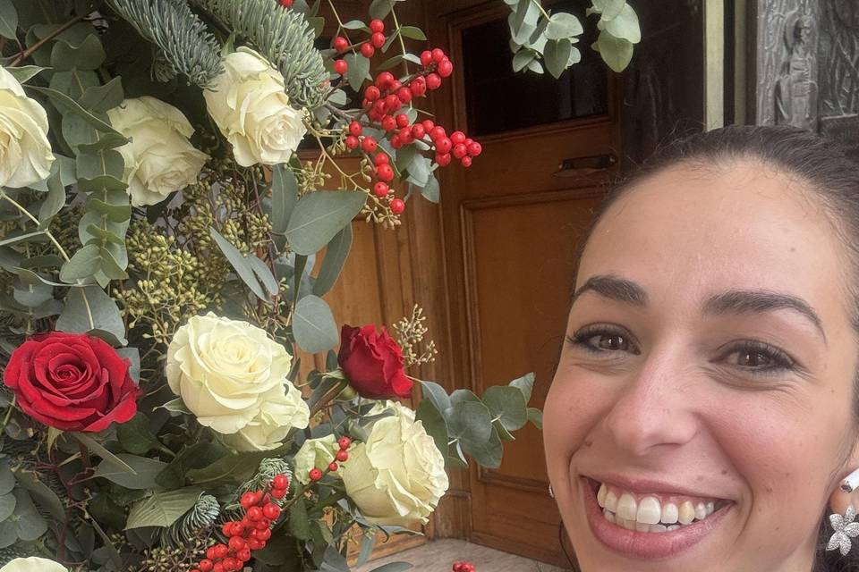Allestimento floreale natalizi