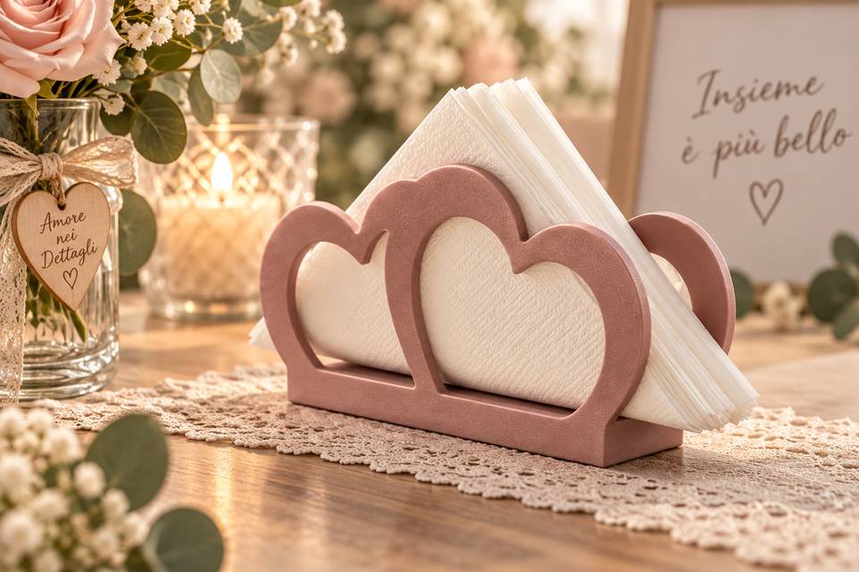 Porta Tovaglioli con Cuori