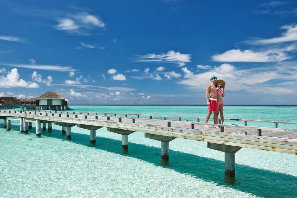 Foto di coppia alle Maldive
