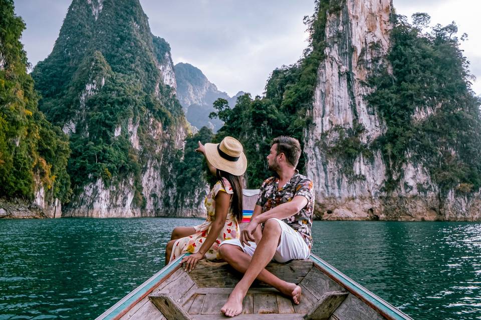 Coppia a Khao Sok in Thailand,