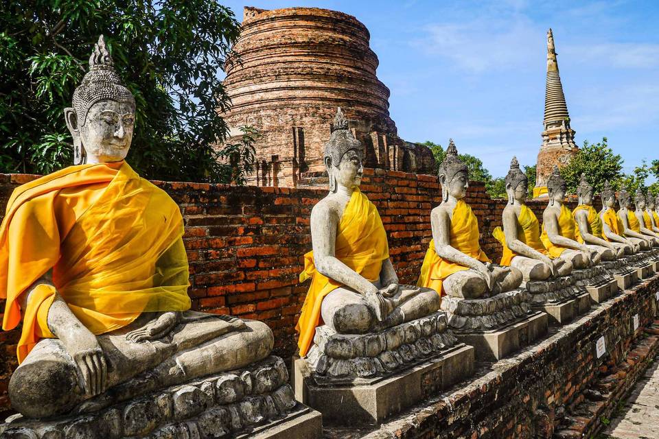 Sculture di monaci, Ayutthaya