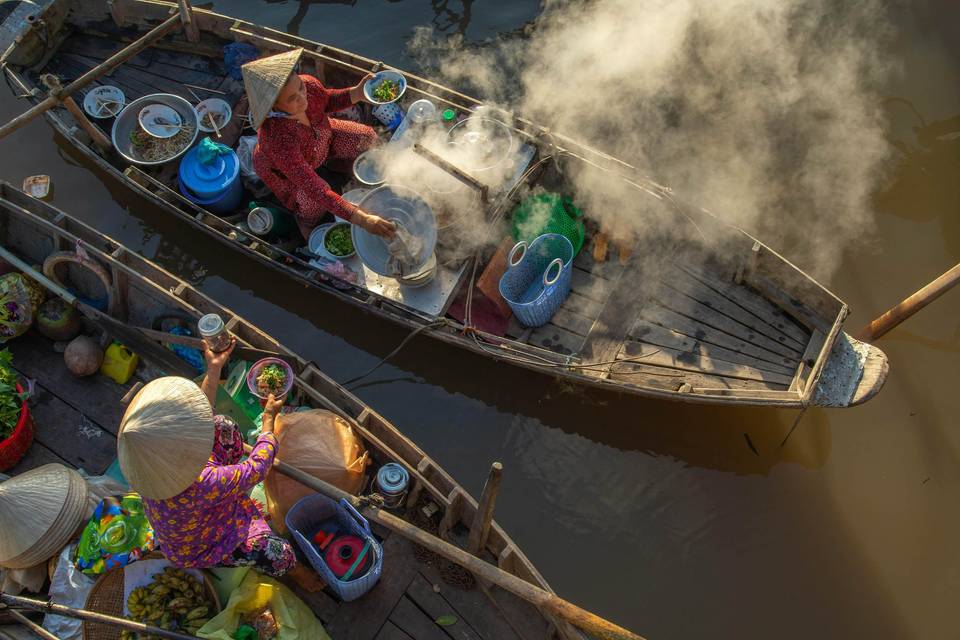 Mercato galleggiante, Vietnam
