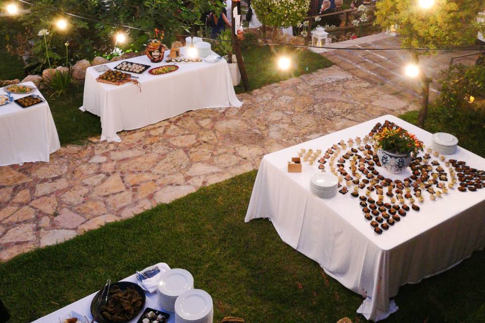 Buffet in terrazza