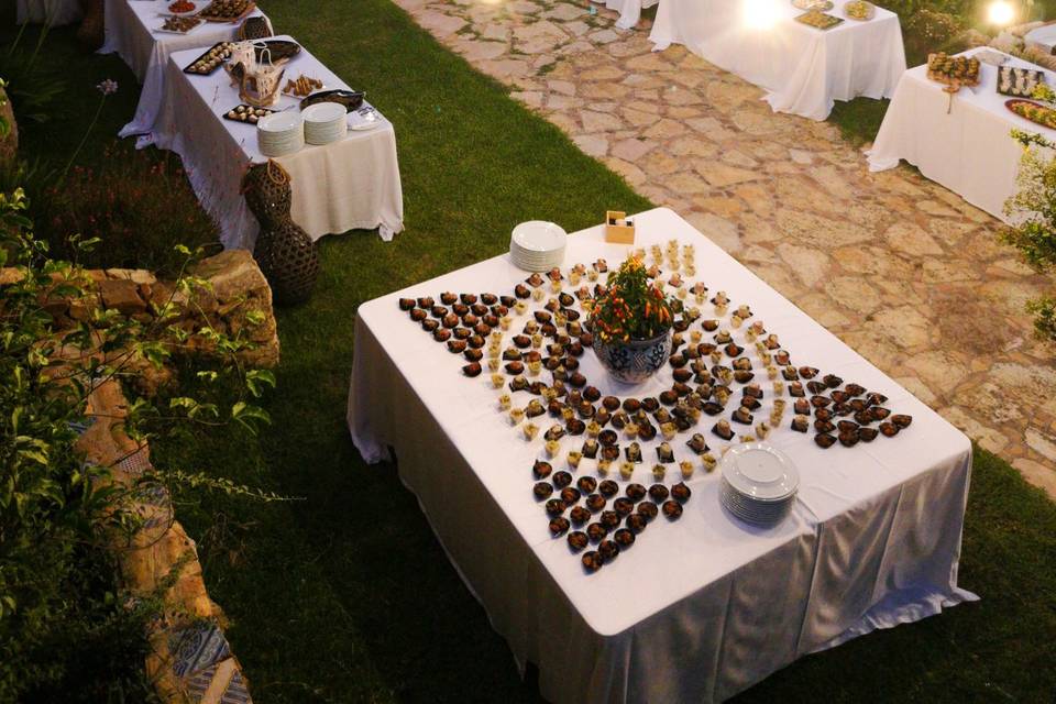 Buffet in terrazza