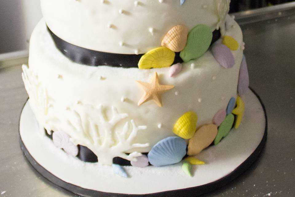 Rainbow sea Wedding cake