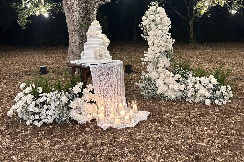 Allestimento tavolo torta