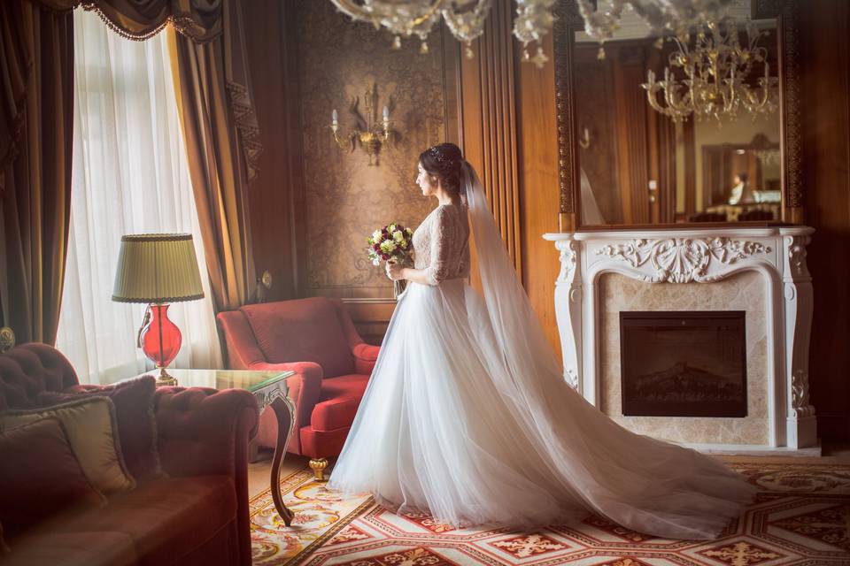 Abito da sposa in movimento