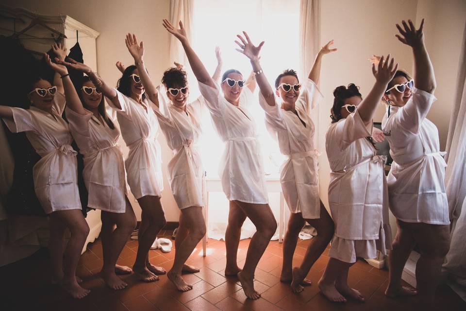 Sposa e damigelle
