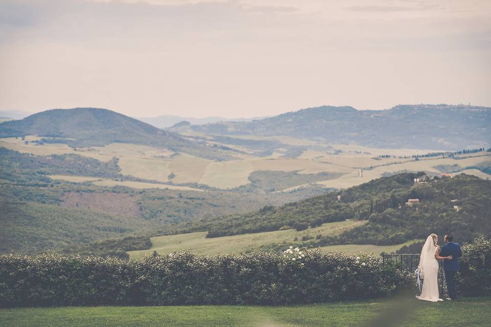 Sposi con panorama