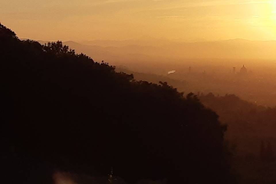 La vista dal terrazzo