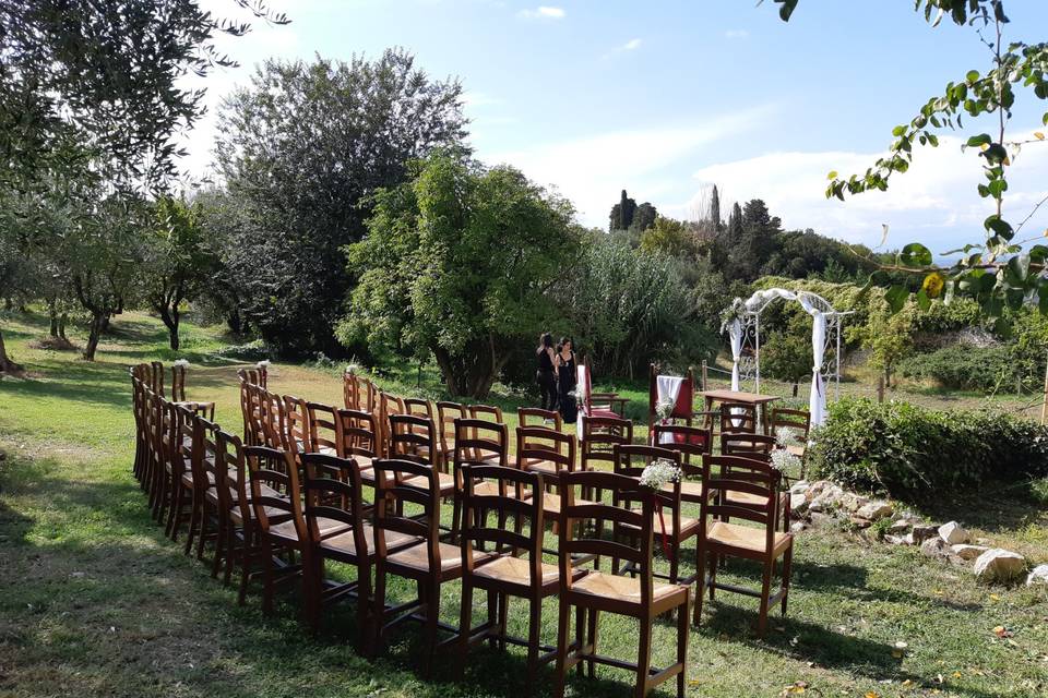 Allestimento in giardino