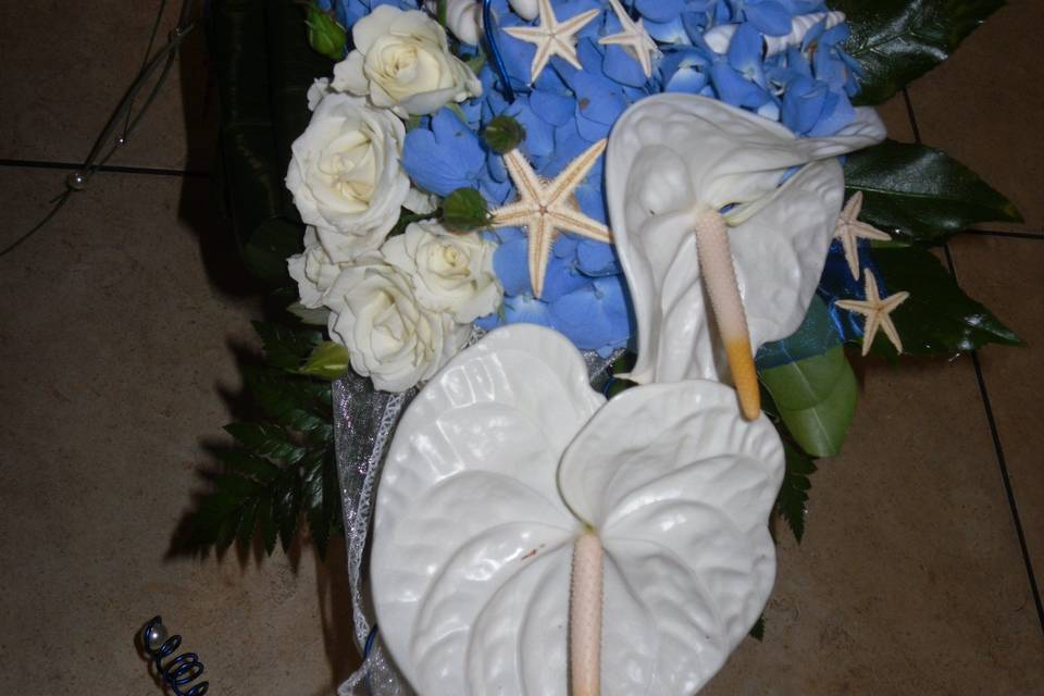 Bouquet mare con stelle marine