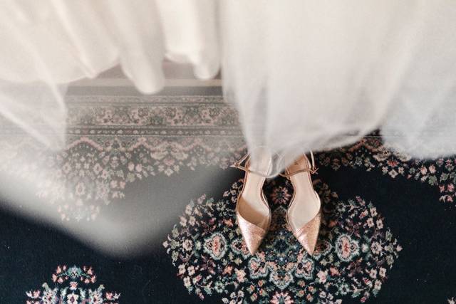 scarpa glitter oro rosato