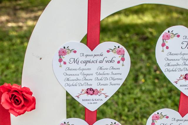 Segnaposto con Gessetto, Nastro e Tag personalizzato - Simone Piccolo -  Graphic & Wedding Designer