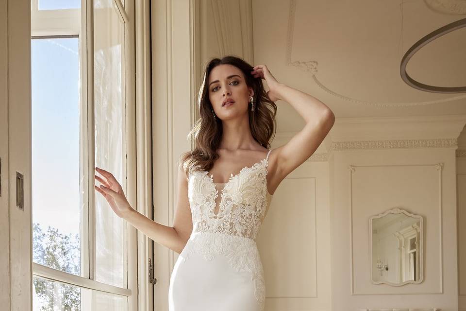 Abito da sposa in chiffon