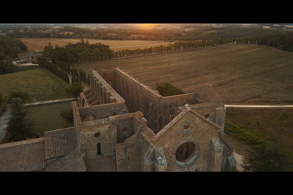 Drone in San Galgano