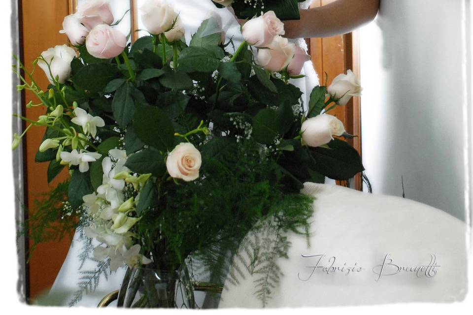 Boquet con rose rosa