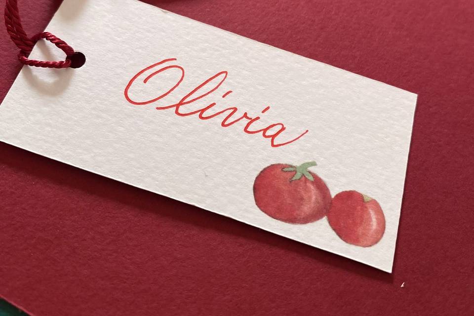 Segnaposto scritto a mano