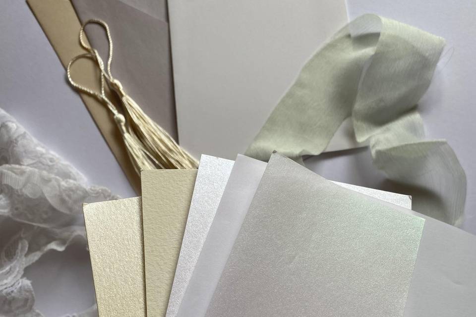 Selezione di carte perlate