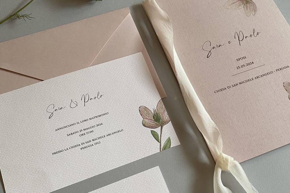 Invito fiori di elleboro