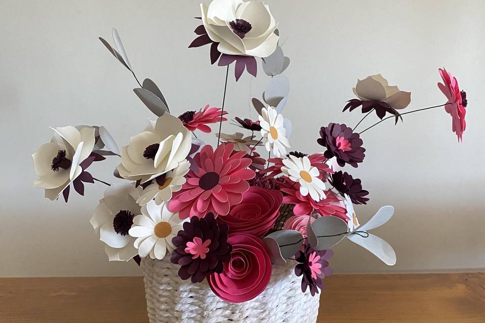 Centrotavola fiori di carta