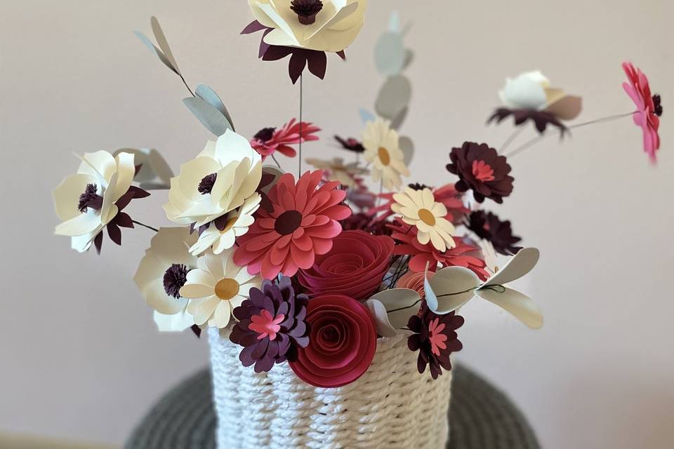 Centrotavola fiori di carta