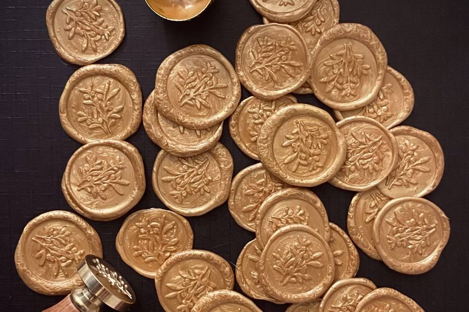 Ceralacca stampata a mano