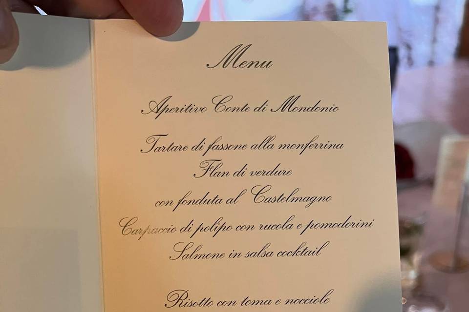 Menu sposi