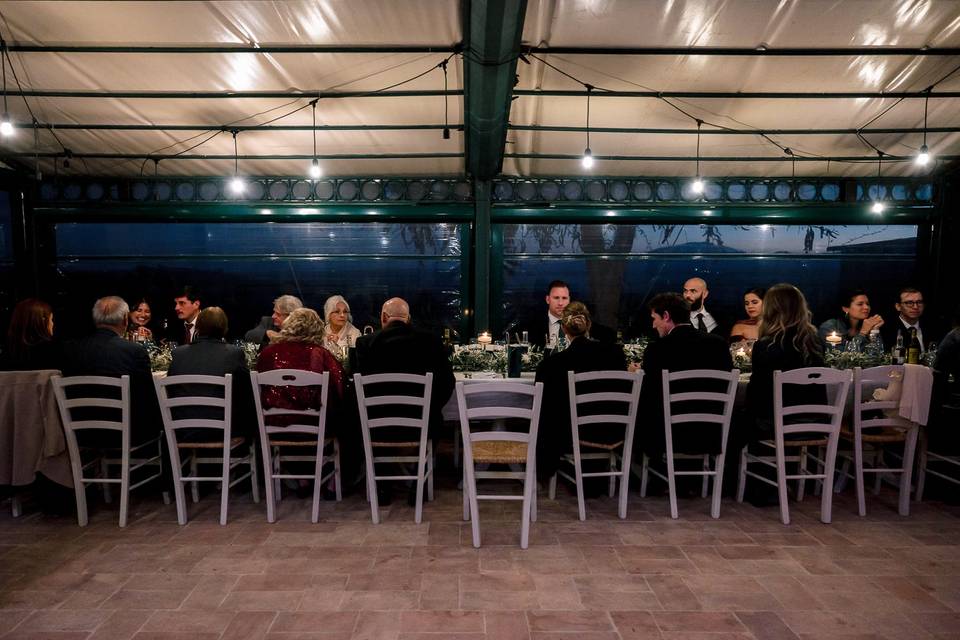 Pergola in crystal laterali
