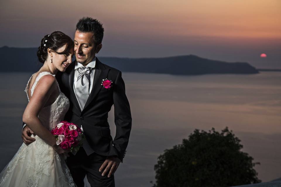 Wedding in santorini