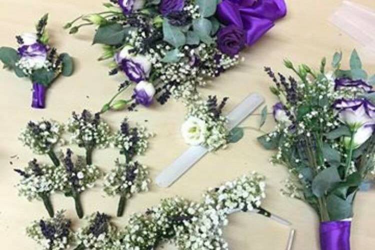 Bouquet lavanda e rose