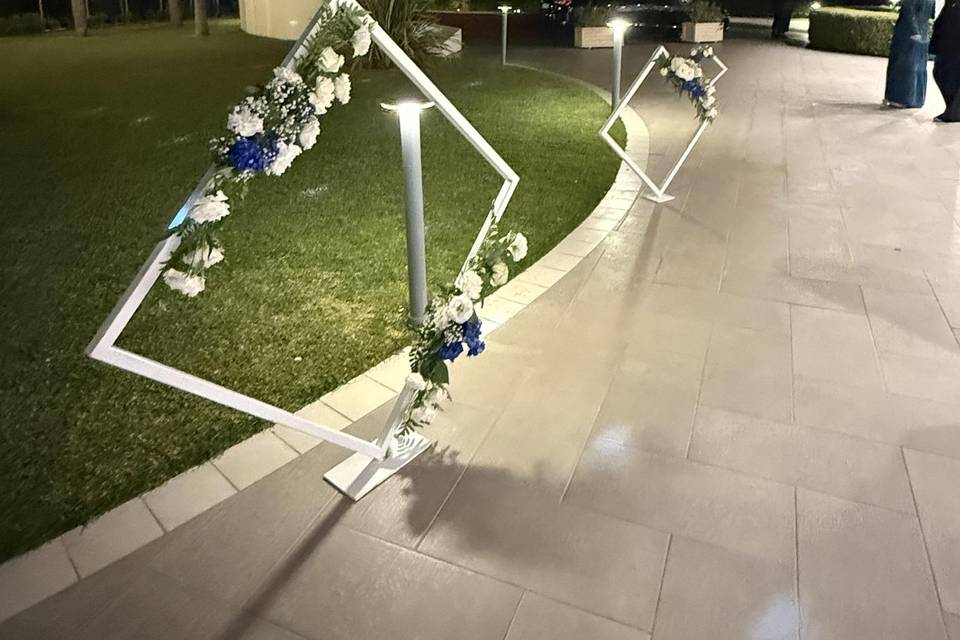 Matrimonio con toni del blu