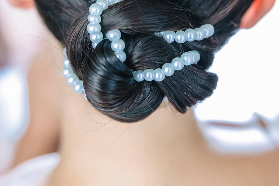 Chignon basso intrecciato