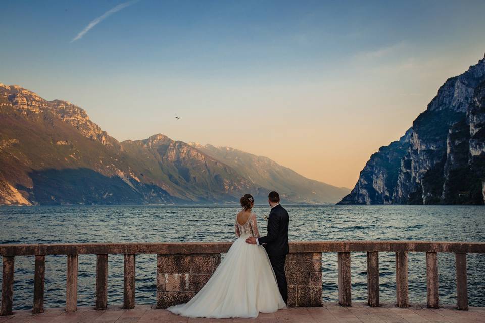 Tramonto a riva del garda