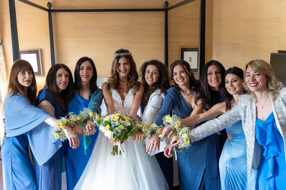 The Bride and Bridsmaids