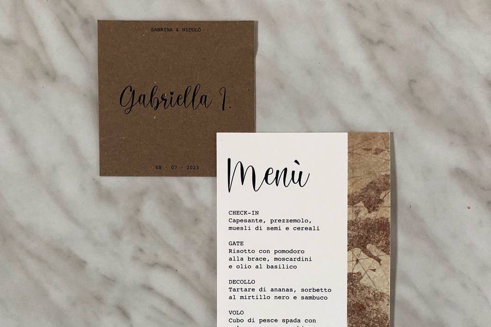 Menu e segnaposto