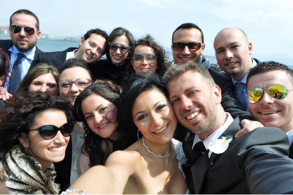 Un selfie con gli amici