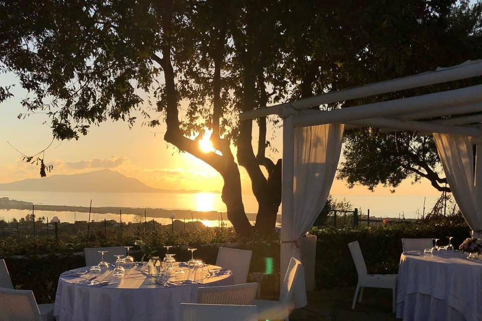 Il tramonto a villa gitana