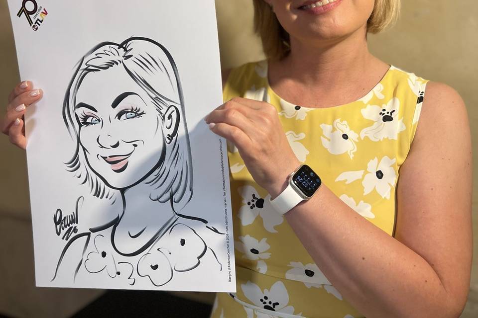 Caricatura Gentile x eventi
