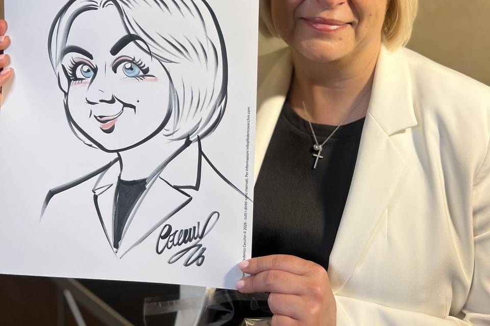Caricatura Gentile x eventi