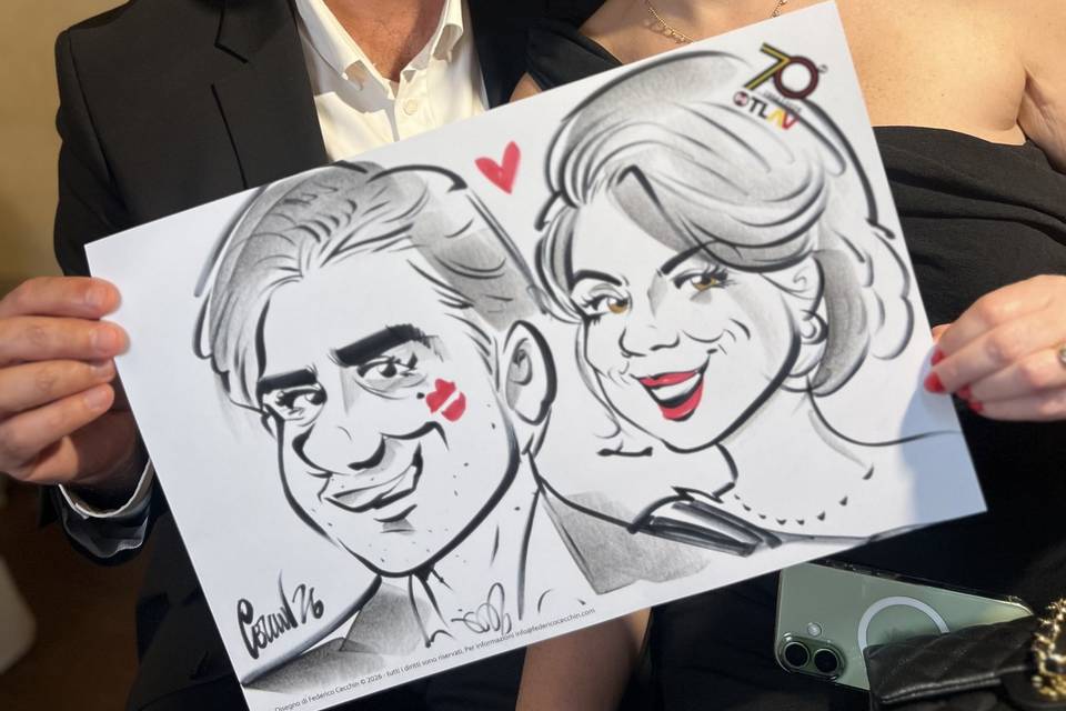 Caricatura bomboniera
