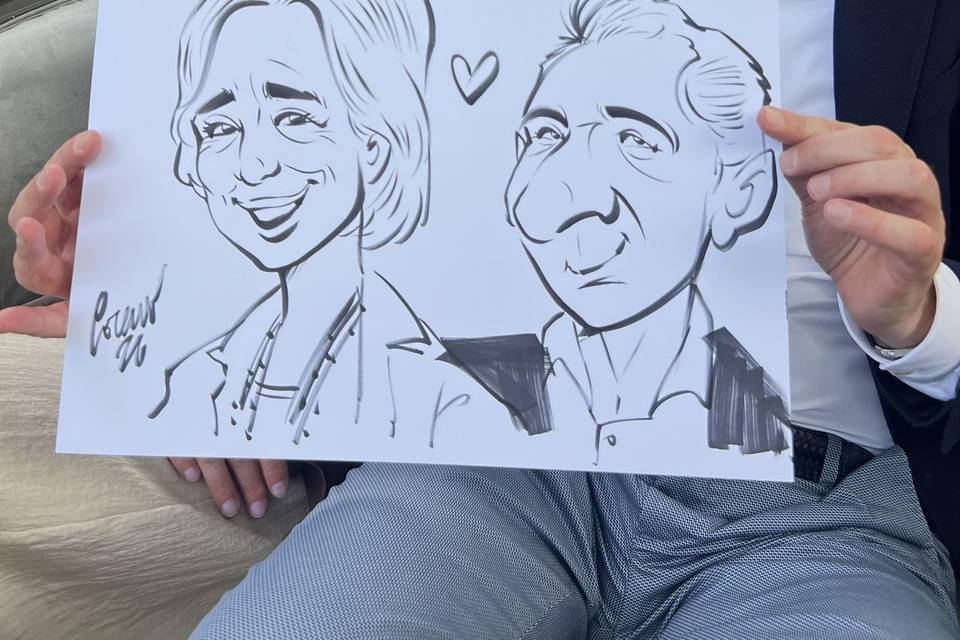 Caricatura bomboniera